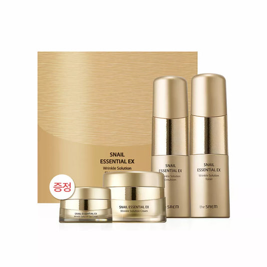 [THESAEM] Snail Essential EX Wrinkle Solution Skin Care 3 Set - 1pack (4items)